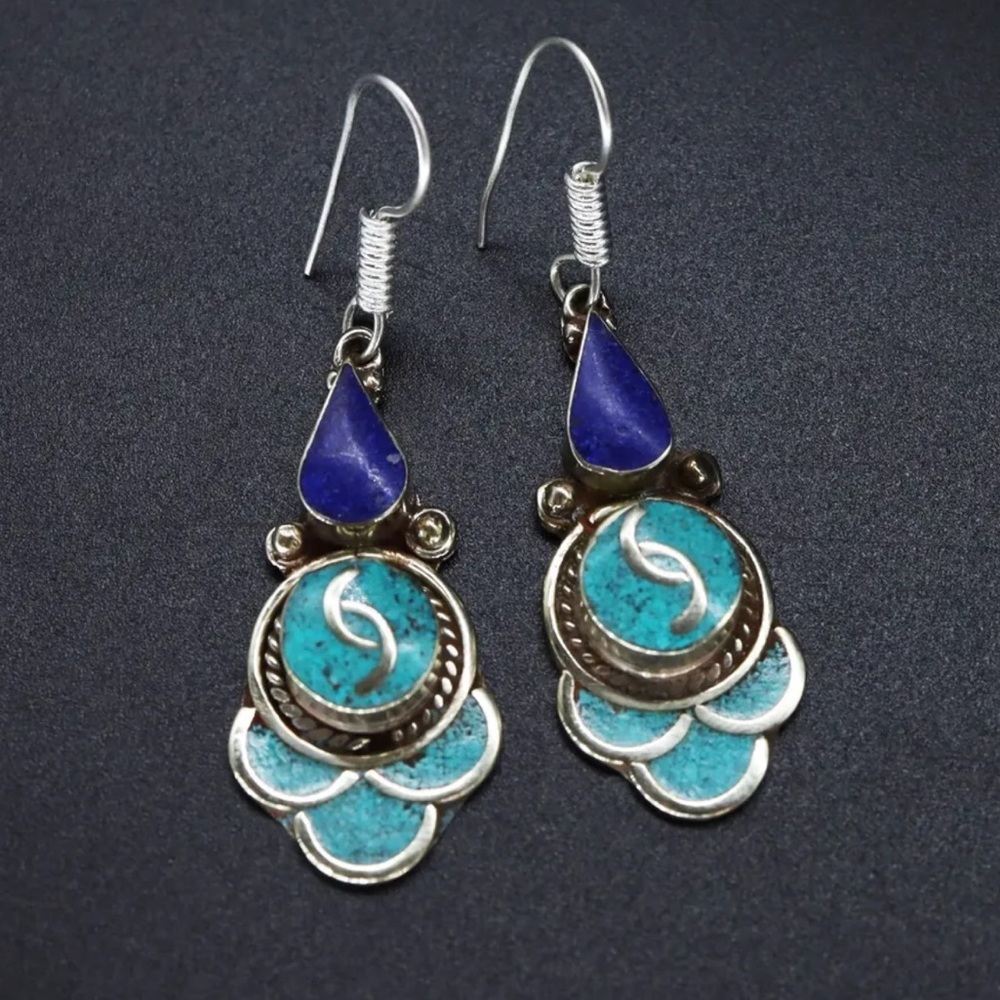 Traditional ethnic Gemstone earrings
